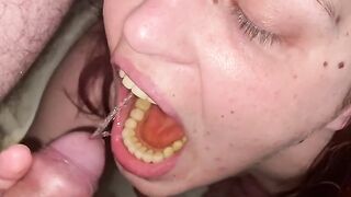 Slave slut mouth served as a toilet