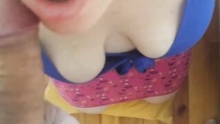 Greek horny girl gives POV blowjob with cum on mouth. Short Compilation.