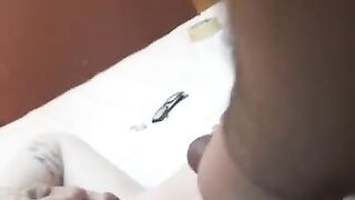 Small white girl gets another cumshot / facial after teasing my hard cock for hours