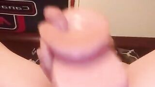 Creaming and cumming hard on big dildo, Watch the squirt drip down my ass