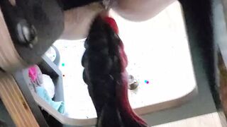 Tink88 getting off on her dildo rocker with her new toy