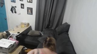 Couch fucking pregnant slut wife