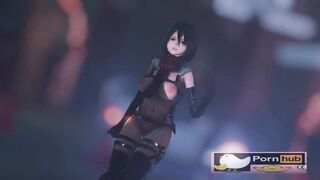 mmd r18 Bunny Style Tara Mikasa Ackerman 3d hentai