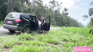 What would you do if you drove by us fucking on the side of the road?