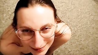 Teen amateur take huge cum on face