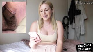 SPH solo busty babe talking dirty about small poor dickies