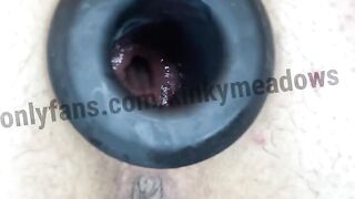 Hollow plug training close up