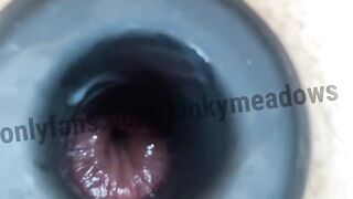 Hollow plug training close up