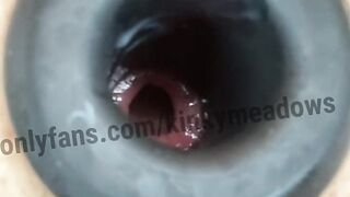 Hollow plug training close up