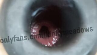 Hollow plug training close up