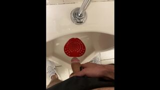 High naughty pissing in ever restroom in rich country club shy messy desperate