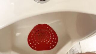 High naughty pissing in ever restroom in rich country club shy messy desperate