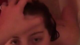 Teen shower blowjob cum in mouth