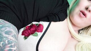 Your BBW girlfriend quickly gobbles you up full sized and her belly and boobs grow! Vore/full size