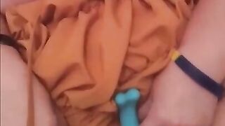 Busty Hot wife milf playing with toy teaser