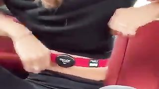 Hot Blonde Masturbate and Squirt in Car