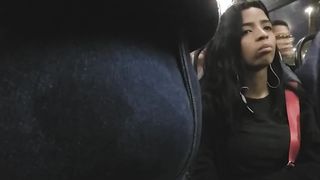 Horny girl out of control with pre cum bulge jeans