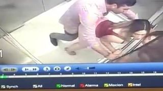 couple caught fucking in the elevator