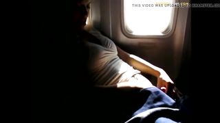 Teen masturbate in Airplane