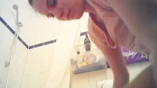 German Student Elena Bathroom Cam