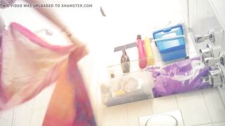 German Student Elena Bathroom Cam