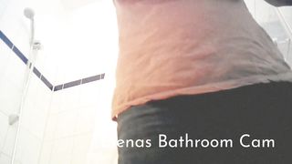 German Student Elena Bathroom Cam