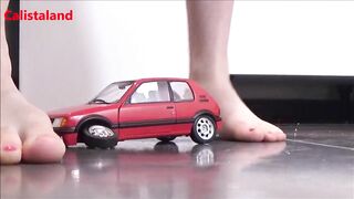 This miniature collectible car costs 30 euros and my girlfriend destroyed it with her feet