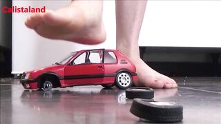 This miniature collectible car costs 30 euros and my girlfriend destroyed it with her feet