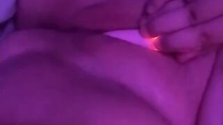 Kyn uses tiny vibrator for clit stimulation