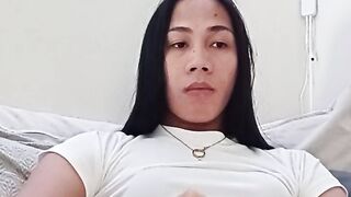 Milky Huge Cumshot of Filipina Trans