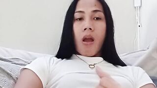 Milky Huge Cumshot of Filipina Trans