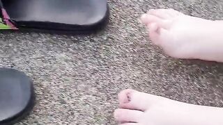 My Feet Playing With My Flip Flops