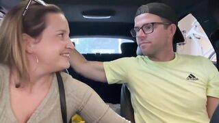 Getting fucked really hard in the car, with a cream pie ending