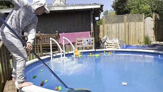 Onesie Wetlook in the Pool