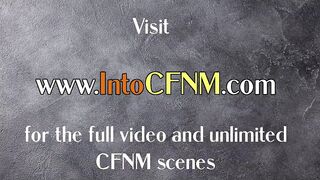 CFNM office MILFS suck and wank guys cock in BJ 3some