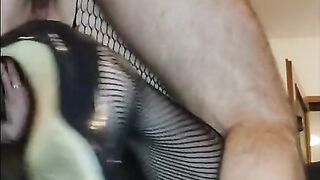 Loud moaning while creampied deep in pussy