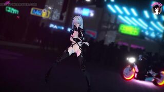 Sexy Dance With Mask + Gradual undressing (3D HENTAI)