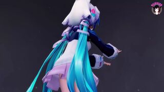 Hatsune Miku Dancing (Cute Ass Panties) + Gradual undressing (3D HENTAI)