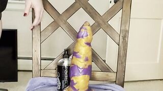 I ride 2 huge bad dragon dildos in my ass (not at the same time!)