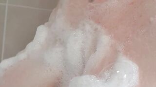 Tits N Tats British Slut Wet and Soapy Fun In The Shower With Big Soapy Boobs