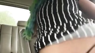 RedBone Rides BBC In The Car In The Rain