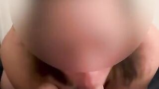 Horny milf sucks cock POV