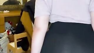 LittleClementinex solo - playing with my boobs and twerking