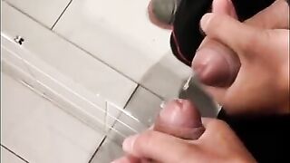 Some fun at work, pov, mirror cumshot