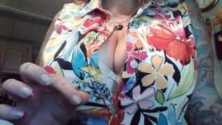 He CUMS to Cleavage - POV - Domme Humiliates Goon for FemDom Clip Addiction