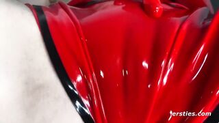 Ersties - Hot Blonde Fingers Herself While Wearing Latex