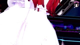 Sexy Demon Girl With Gigantic Tits Dancing In Sexy White Dress (3D HENTAI)