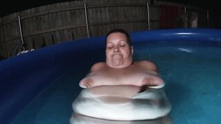 fucking in the pool on 7-14-23 at night with a BJ