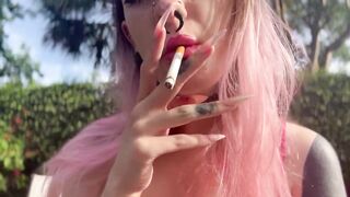 Pink Haired Tattooed Teen Uses You As Her Ashtray - POV Gentle Femdom