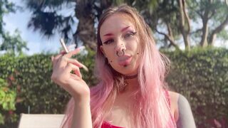 Pink Haired Tattooed Teen Uses You As Her Ashtray - POV Gentle Femdom